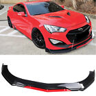 Glossy Black+Red For Hyundai Genesis 2DR Coupe Front Bumper Lip Spoiler Splitter (For: Hyundai Genesis Coupe)