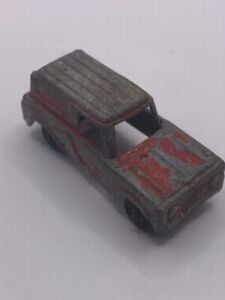 Vintage Tootsie Toy Red Panel Truck - 1:64 Die Cast - Paint almost GONE!