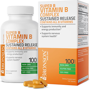 Bronson Super B Vitamin B Complex Sustained Slow Release (Vitamin B1, B2, B3, B6
