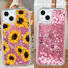 Girls Anti-Drop Sunflower Flower Quicksand Phone Case For iPhone 15 14 13 12 11