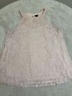 TORRID Womens Pink STRETCH Sleeveless Floral LACE OVERLAY Top Size 1 (Plus)