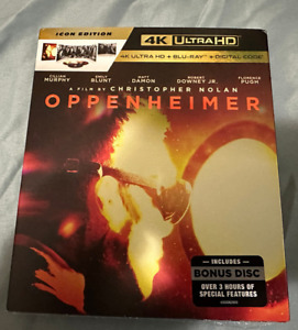 OPPENHEIMER * BLU-RAY 4K ICON EDITION *USED * w/ slipcover * WALMART EXCLUSIVE *