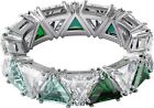 Swarovski 5608529 DISPLAY Women's Ring SIZE 8 Ortyx Green Crystals Rhodium