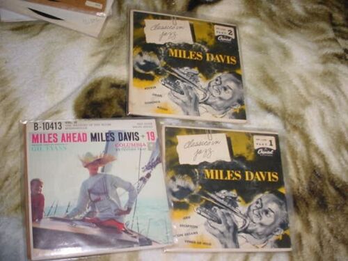 Lot of three Miles Davis 45 rpm  jazz EPs  Classics in Jazz 1 & 2 - Miles Ahead