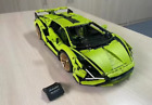 CADA Technic Lamborghini Sián FKP 37, 1:8, Race Car Model Building Kit, Green