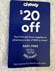 Chewy $20 Off Coupon Code 1st Order Of $49 or More Exp. 07/31/2024 Fast Code 2 U