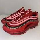 Nike Air Max 97 Women's Size 9 Red Leopard Athletic Sneakers Shoes BV6113-600