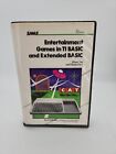 Vintage TI-99/4A SAMS ENTERTAINMENT GAMES IN BASIC & EXTENDED BASIC, TAPE