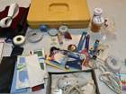 New ListingJUNK DRAWER Vintage SEWING Lot - Plastic Thread Spool Case, Needles, Pins, Snaps