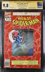 WEB OF SPIDER-MAN 90 CGC 9.8 SS NEWSSTAND COLOR SKETCH 1ST 2099 APP. AMAZING 365