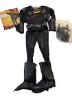 DC Batman Kids Costume Light Up Emblem Muscle Jumpsuit Mask M for 6-8 years old