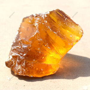 AMBER 380.30 Ct Natural UNCUT Raw ROUGH CERTIFIED Orange Loose Gemstones