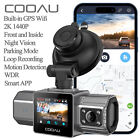 COOAU 2.5K Dual Lens GPS Wifi Dash Cam Car Camera Recorder G-Sensor Front Inside