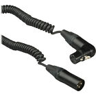 Kopul Coiled 3-Pin XLR-M to Angled 3-Pin XLR-F Cable - 1.5 to 4' (0.45 to 1.2 m)
