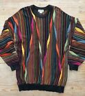 VINTAGE Coogi Norm Thompson TUNDRA Sweater Mens XXL 3D Knit Multicolor Heavy VTG