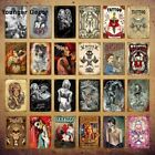 Tattoo Poster Girl Metal Signs Wall Sticker Art Painting Plaque Room Shop Decor