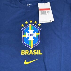 New Brasil Brazil Nike Size Large T-Shirt Qatar 2022 World Cup Blue