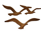 New ListingSyroco Homco Seagulls Wall Hanging Bird Decor 1981 VTG Flying Faux Wood Art