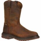 Rocky Mens Original Ride Round Toe Western Work Boots Brown Many Sizes #1108