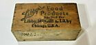 VINTAGE Wooden LIBBY'S FOOD PRODUCTS CRATE BOX LIBBY McNEIL & LIBBY CHICAGO USA
