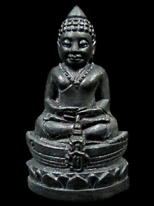 Bronze Buddha Phra Kring Sadej Ruamjai Figure (with temple box) Thai Amulet