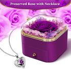 Mothers Day Gifts Preserved Real Rose with Necklace For Her Women Girlfriend Mom