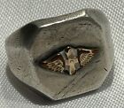 Sterling Silver Gold Filled US Army Air Force Corps AAF Prop Wings Ring WWII 🪽