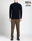 RRP €299 KANGRA Zip Cardigan IT46 US36 S Thin Knit High Neck Made in Italy
