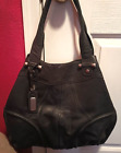 Fossil Fifty Four Leather Shoulder Hobo Black with Key & Hang Tag Handbag Large