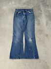 Vintage 70s Levi’s 646 Orange Tab Bellbottom Flare Faded Denim Jeans Men’s 29x29