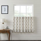 Tiers Embroidered Bee Farmhouse L36xW36 Set of 2 Lined Window Curtain VHC Brands