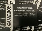 Gameboy Consumer Information Precautions Booklet DMG-USA Manual Insert Only