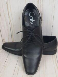 Calvin Klein Black Brodie Leather Oxford Dress Shoe Men's Lace Up Size 10.5