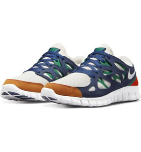 Nike Free Run 2 Grey White Navy Sneakers Retro Running 537732-015 Mens Size