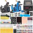 Complete Coil Tattoo Machine Kit with Power Supply Tattoo Ink Tattoo Needles Set