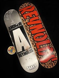 SUPER RARE Andrew Reynolds Lot Of 2 Baker Skateboard Deck Vintage Pro Models