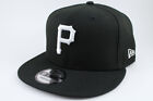 NEW ERA 9FIFTY BASIC SNAPBACK HAT CAP MLB PITTSBURGH PIRATES BLACK/WHITE ADULT