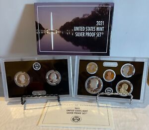 2021 S Annual Silver 7 Coin Proof Set US Mint Original Box & COA Complete