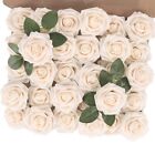 New ListingMACTING Artificial Flower Rose, 30pcs Real Touch Fake Roses with Stems, Bulk ...
