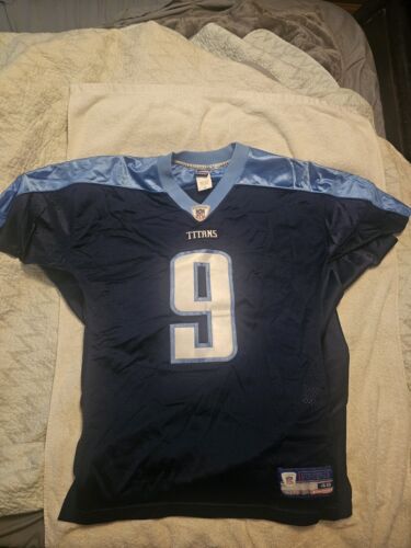 Reebok NFL Equipment Steve McNair Jersey Blue Size XL Stitched Tennessee Titans