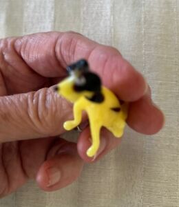 Vintage Miniature DALMATION DOG Hand Blown Art Glass Figurine