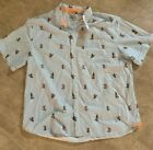 Disney Parks Tommy Bahama Mickey Mouse Button Down Shirt Lt Blue NEW w/Tag 2XL