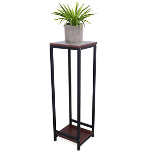 37.4 inch Tall Pedestal Metal Plant Stand Yard Flower Pot Holder Indoor /Outdoor