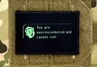 Fallout Overencumbered Morale Patch / Military Badge ARMY Tactical Airsoft 551