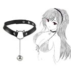 Sexy PuLeather Slave Collar Bell Choker Sm Costume Bdsm Bondage Necklace Cosplay