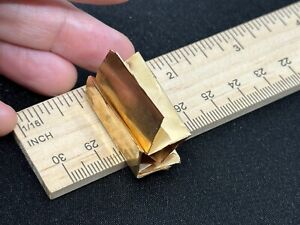 2 Grams of Solid 14k Gold Scrap Sheet- Thin- Folded- Jewelry Making- Estate Find