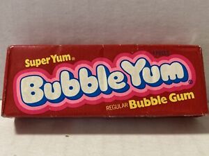 RARE Vintage 1986 Bubble Yum REGULAR Super Yum Bubble Gum 4 Piece NOS-Sealed