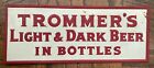 Vintage Sign: Trommer's Light & Dark Beer in Bottles Jawin Brooklyn NY Trommers