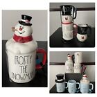 RAE DUNN FROSTY THE SNOWMAN-FROSTY CANISTER, FROSTY, JOLLY HAPPY FUN MUGS Choose