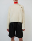 Acne Studios Ribbed Boxy Sweater Off White Size M Orig. $420 NEW
